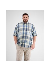 Lerros , Karohemd »Kariertes Herrenhemd« , CRISPY BLUE , extraweit , 6XL -extraweit , 6XL , Klassischer Karo-Hemdenstyle mit Brusttasche