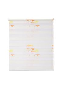 K-home , Doppelrollo »Delphi« Lichtschutz ohne Bohren im Fixmaß , rot/orange , Obermaterial: 100% Polyester , 150 cm