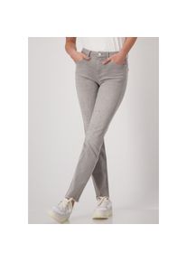 monari , Röhrenhose, mit Glitzernieten , grau , N-Gr , 38 -N-Gr , 38 , Trendige Jeans mit Glitzersteinchen von monari