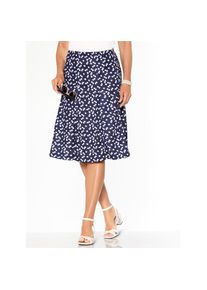 Classic Basics , Damen , Jerseyrock , marine-weiß-bedruckt , 44 , 44 , in pflegeleichter Qualität