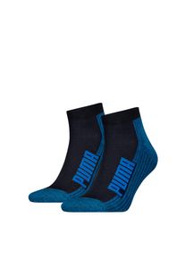 Puma , Kurzsocken »BWT CUSHIONED QUARTER 2P«, (2 Paar), Zweifarbig, Rippenbündchen , navy / grey / strong blue , 35-38 , 35-38 , Quarter-Socks von...