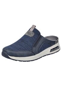 Rieker , Clog, Sommerschuh, Strandschuh, Hausschuh mit seitlichen Stretcheinsätzen , blau-grau , 42 , 42 , Clog mit trendiger Keilsohle und Rieker...