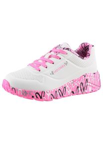 Skechers , Kinder,Jugendliche , Sneaker »UNO LITE-LOVELY LUV« , Schnürschuh mit bedruckter Sohle, Größenschablone zum Download , weiß-pink , 38 ,...