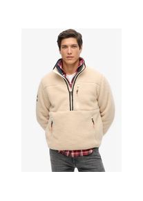 Superdry , Fleecepullover »OUTDOOR FLEECE HALF ZIP«, mit Stehkragen und kurzem Reißverschluss im Troyer-Look , Oatmeal Beige , XS , XS , Cooles...