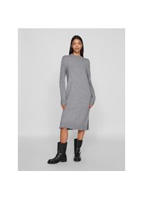 Vila , Strickkleid »VIRIL CREW NECK L/S MIDI DRESS - NOOS« , Medium Grey Melange , N-Gr , M -N-Gr , M , Ein gestricktes Midikleid von Vila ist an...