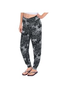 TRIGEMA , Haremshose »Hüfthose mit modischem Druck« , schwarz , US-Größen , L -US-Größen , L , Elastischer Single-Jersey aus Viskose
