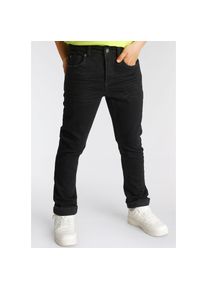 Arizona, Herren, Stretch-Hose &raquo;, Basic Jeans f&uuml;r Jungen&laquo; regular fit mit schmalem Bein, schwarz, N-Gr, 140 -N-Gr, schwarz, Stretchjeans von Arizona 