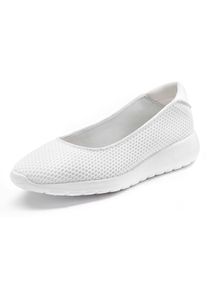 Lascana , Ballerina »Freizeitschuh, Slipper, Halbschuh, «, zum Reinschlüpfen, leichte Mesh-Optik VEGAN , weiß , 37 , 37 , Bequemer Sneaker im...