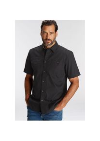 MAN'S WORLD Man's World, Herren, Kurzarmhemd mit kleinem Brustprint, schwarz, N-Gr, XL (43/44) -N-Gr, schwarz, Kurzarmhemd von " Man ́s World"