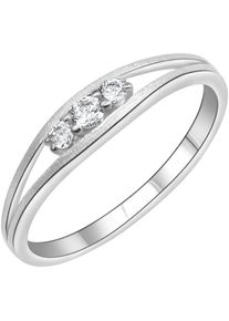 Firetti, Damen, Silberring &raquo;Schmuck Geschenk Silber 925 Fingerring Ring&laquo; mit Zirkonia (synth.), silberfarben-kristallwei&szlig;, silberfarben-kristallwei&szlig;, 