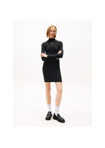 Tommy Jeans , Minikleid »TJW SILVER SCRIPT MINI DRESS« , Black , N-Gr , XL (42) -N-Gr , XL (42) , Sportliches Jerseykleid von Tommy Jeans