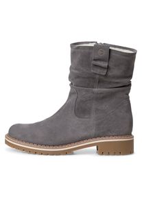 Tamaris , Winterstiefelette, Blockabsatz, Winterboots, Stiefelette mit Duo Tex-Ausstattung , grau , 36 , 36 , Winterboots mit Raffungen am slouchy...