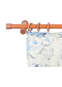 SN DECO GROUP , Gardinenstange »Cafiro« 1 läufig-läufig Fixmaß 28 mm, Holz, verschiedene Längen und Farben, Komplettset , eichefarben , B/L: 160 cm