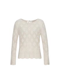 Lascana, Ajourpullover mit tollem Lochstrickmuster, weiche Strickware mit mit Glitzergarn, goldfarben, 36/38, Ajourpullover