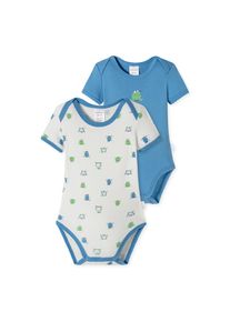 Schiesser , Body »"Natural Love"«, mit lustigen Tier-Drucken , blau-weiß , N-Gr , 98 -N-Gr , 98 , Babybody von Schiesser