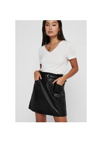 Only , Lederimitatrock »ONLHEIDI FAUX LEATHER SKIRT OTW NOOS« , Black , XL (42) , XL (42) , Minirock von Only aus weichem Lederimitat