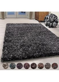 Ayyildiz Teppiche , Hochflor-Teppich »Enjoy Shaggy« rechteckig 50 mm Höhe auch als Läufer, Shaggy, Langflor, meliert, Wohnzimmer , anthrazit ,...