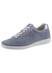Gabor , Sneaker »YORK«, in sportivem Look, Freizeitschuh, Halbschuh, Schnürschuh , hellblau-silberfarben , 38 , 38 , Schnürer in Weite G (=weit)