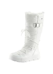 Tamaris , Snowboots, Plateau, Winterstiefel, Schneestiefel in schmaler Form , weiß , 38 , 38 , Winterstiefel mit aufgesetzter Schnürung, Kofferband...