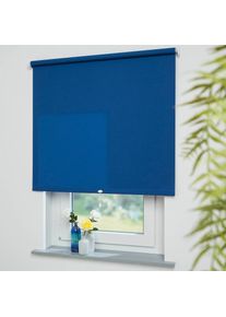 Liedeco , Springrollo »Uni« Lichtschutz freihängend lichtdurchlässig , dunkelblau , Obermaterial: 95% Polyester, 5% Metall , 180 cm