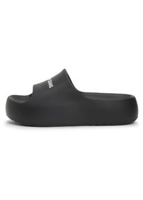 Tommy Jeans , Pantolette »TJW CHUNKY FLATFORM SLIDE«, Sommerschuh, Schlappen, Poolslide mit Logoschriftzug auf der Bandage , schwarz , 39/40 ,...