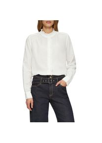 s.Oliver , Langarmbluse, mit Rüschen-Details und Loch-Muster , white , 42 , 42 , Bluse von s.Oliver