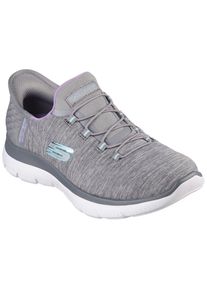 Skechers , Damen , Slipper »SUMMITS DAZZLING HAZE« Slip Ins Sneaker, Freizeitschuh mit dezenten Kontrastdetails , grau-meliert , 41 , 41 ,...
