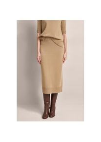 Bugatti, Damen, Jerseyrock in Midi-L&auml;nge, beige, XS, beige, Woll-Kaschmir-Mix