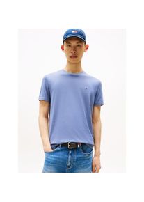 Tommy Jeans , Damen , T-Shirt »TJM XSLIM JASPE HTR TEE EXT« Mit Rundhalsausschnitt , Blue Moment Htr , L , L , T-Shirt von Tommy Jeans