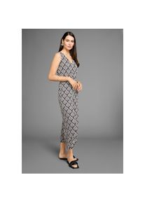 HECHTER PARIS , Overall, mit modischem Print und Bindetaille , schwarz-sand , N-Gr , 42 -N-Gr , 42 , Jumpsuit von HECHTER PARIS