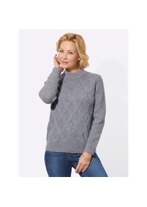 Classic Basics , Strickpullover »Pullover« , steingrau-meliert , 40 , 40 , Melange-Strick