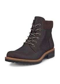 Ecco , Schnürstiefelette »ELAINA«, Stiefelette, Blockabsatz, mit weicher Schaftrandpolsterung , dunkelbraun , 36 , 36 , Klassische Stiefelette mit...