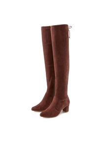 Lascana , Overkneestiefel Slouchy Boots, Langschaft Stiefel, Schlupf-Boot, weiches Stretchmaterial , dunkelbraun , 38 , 38 , Elegantes feminines...