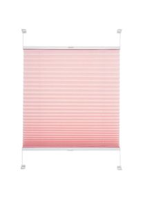 Liedeco, Plissee &raquo;Pastell&laquo; Lichtschutz ohne Bohren verspannt Klemmfix-Plissee, Pastell, rosa, Obermaterial: 100% Polyester, 150 cm, rosa