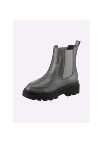 Heine, Damen, Stiefelette, grau, 37, grau, Made in Portugal