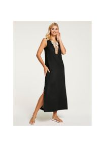 Heine, Damen, Maxikleid &raquo;Leinenkleid&laquo;, schwarz, Normalgr&ouml;&szlig;en, 38 -Normalgr&ouml;&szlig;en, schwarz, Im angesagten Look