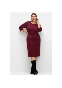 sheego , Damen , Etuikleid »Etuikleid« , weinrot , Normalgrößen , 44 -Normalgrößen , 44