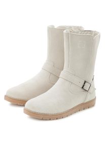 ELBSAND , Winterstiefel, Boots, Winterstiefelette, Leder, wind- & wasserabweisende Tex-Membran , beige , 36 , 36 , Winterboots aus hochwertigem Leder