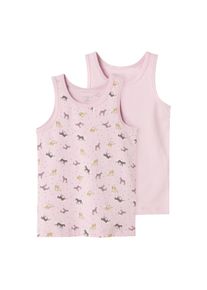 name it , Unterhemd »NMFTANK TOP 2P CORSAGE HORSE«, (Packung, 2 St.) , Corsage , 86 , 86 , Unterwäsche von name it für Mädchen