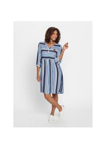 Casual Looks, Damen, Sommerkleid &raquo;Kleid&laquo;, marine-himmelblau-gestreift, Normalgr&ouml;&szlig;en, 44 -Normalgr&ouml;&szlig;en, marine-himmelblau-gestreift, aus Viskose (