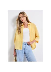 Street One, Damen, Hemdbluse mit Brusttasche, buttercream yellow, 44, buttercream yellow, Bluse von Street One