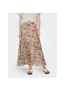 Only , Faltenrock »ONLASTA LIFE SLIT ANKEL SKIRT PTM« , Oil Green AOP:Borders paradise , L (40) , L (40) , Rock von Only