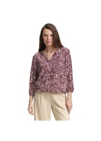 Tom Tailor, Damen, Shirtbluse mit All-Over Print, dark red abstract dot design, 34, dark red abstract dot design, Bluse von Tom Tailor