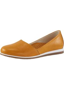 Heine, Damen, Slipper, orange, 38, orange, Aus weichem Rind-Nappaleder