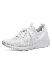 Tamaris , Slip-On Sneaker, Freizeitschuh, Halbschuh, Schnürschuh mit aufgesetzer Zierschnürung , weiß , 35 , 35 , Sportiver Slip-On Sneaker für...