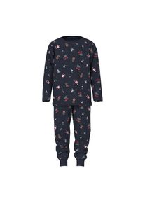 name it , Schlafanzug »NMNVISMAS LS NIGHTSET«, (Set, 2 tlg.) , Dark SapphireAOP:Christmas Elements , 110 , 110 , Schlafanzug von name it für...