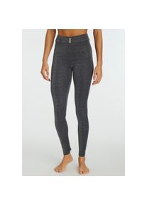 Lascana , Leggings vorne mit angesetztem Gürtel , grau-silber , N-Gr , 32/34 -N-Gr , 32/34 , Glitzerleggings mit elastischem Taillenbund