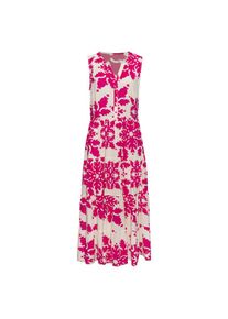 Vivance, Damen, Maxikleid mit Volants, Sommerkleid, creme-berry bedruckt, N-Gr, 36 -N-Gr, creme-berry bedruckt, V-Ausschnitt mit Blende