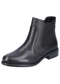 Remonte , Chelseaboots, Blockabsatz, Stiefelette, Businesschuh, Besätze in Reptilienoptik , schwarz , 40 , 40 , Chelseaboots mit Reißverschluss und...