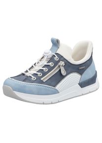 Rieker , Slip-On Sneaker, Schlupfschuh, Halbschuh, Freizeitschuh mit weichem Schaftrand , blau-weiß , 43 , 43 , Ready2GO - Sneaker mit...
